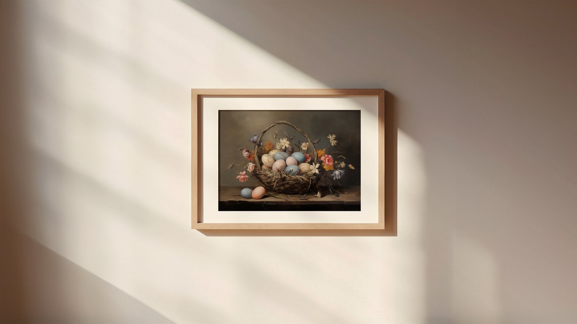 Moody Easter Print Spring Wall Decor Vintage Cottagecore Art Dark Academia Easter Holiday Wall Art - Image 2