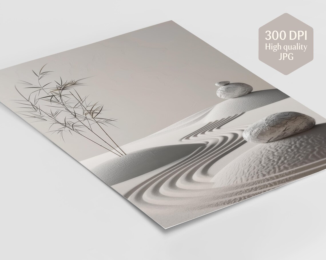 Zen Garden Sand Art, Minimalist Japandi Decor - Image 2