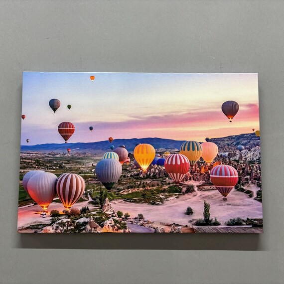 Landscape Art Nature Art Sunrise At Cappadocia 3d Air Balloon Art Glass Baby Boy Gift Personalized 3d Wall Art