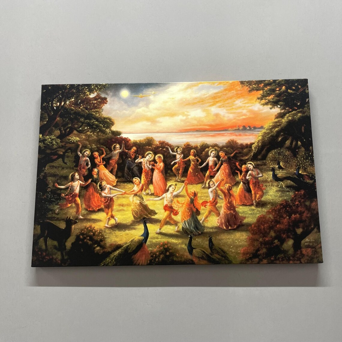Radha Krishna Dance, Rasa Lila Art Print