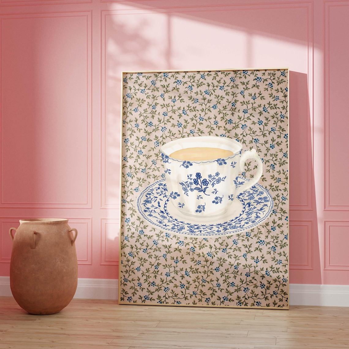 Coffee With Grandma, Vintage Grandmillennial Art Print - Image 5
