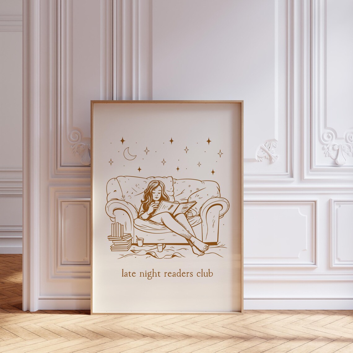Late Night Readers Club, Retro Book Art - Image 2