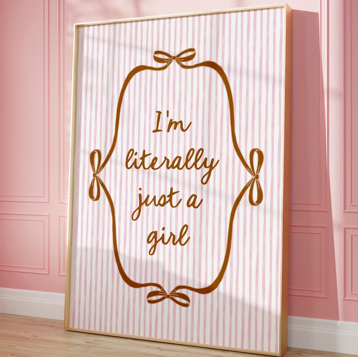 Literally Just A Girl, Coquette Wall Art Print - Image 3