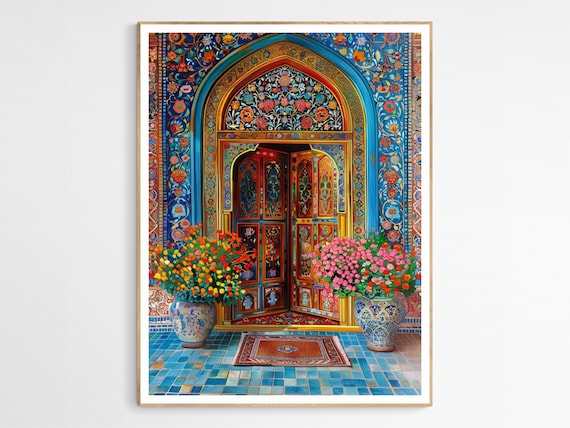 Islamic Architecture Art Print, Bold and Vivid