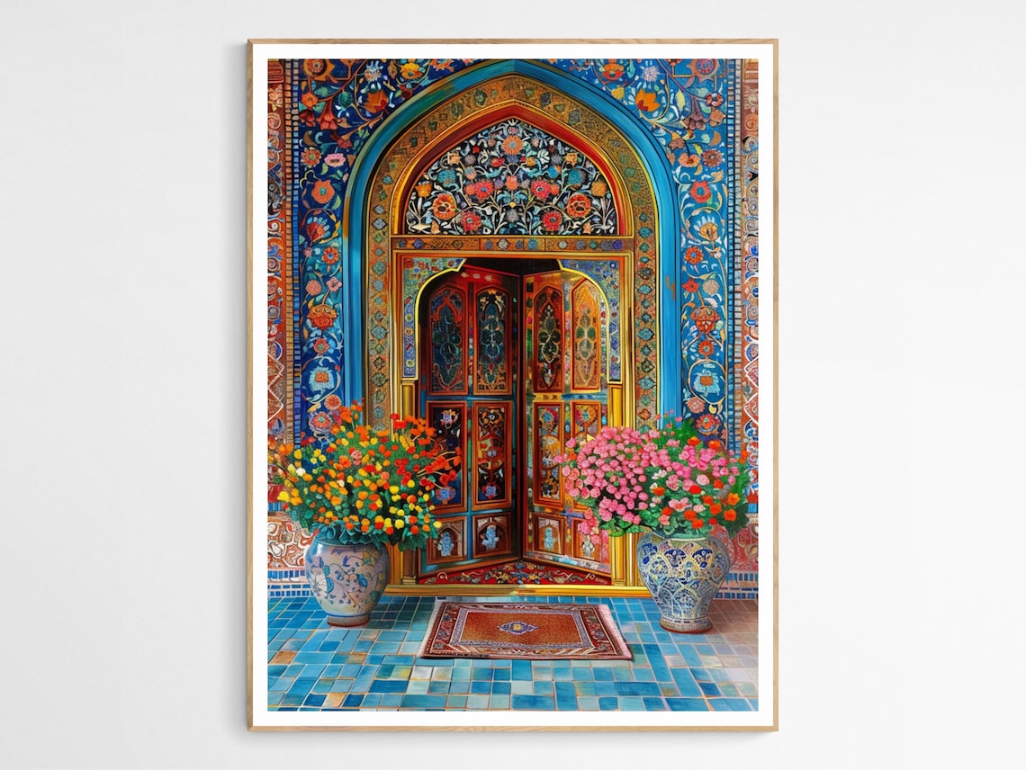 Islamic Architecture Art Print, Bold and Vivid