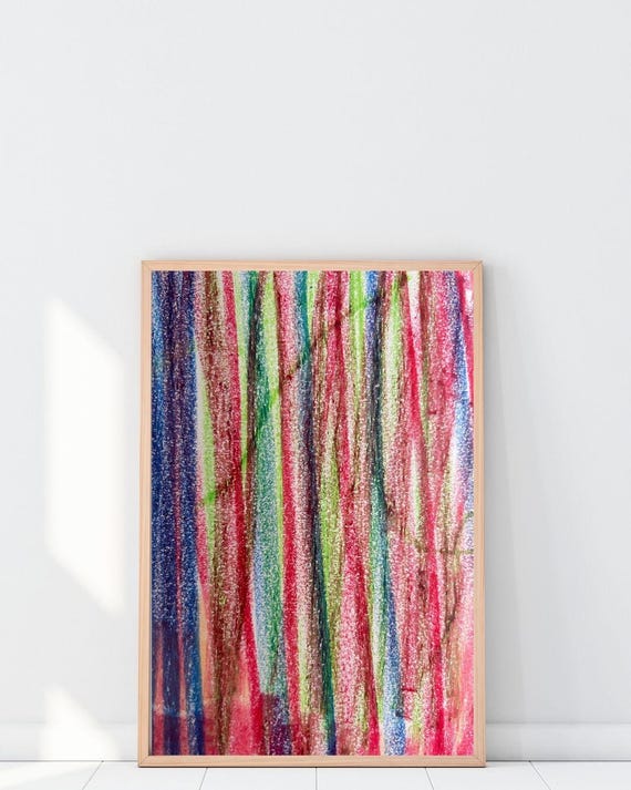 Colorful Abstract Art Print Vibrant Living Room Wall Decor A311x17in Jpg File