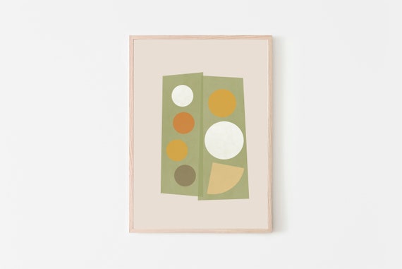 Food Spread Modern Asian Art Print, Kitchen Decor