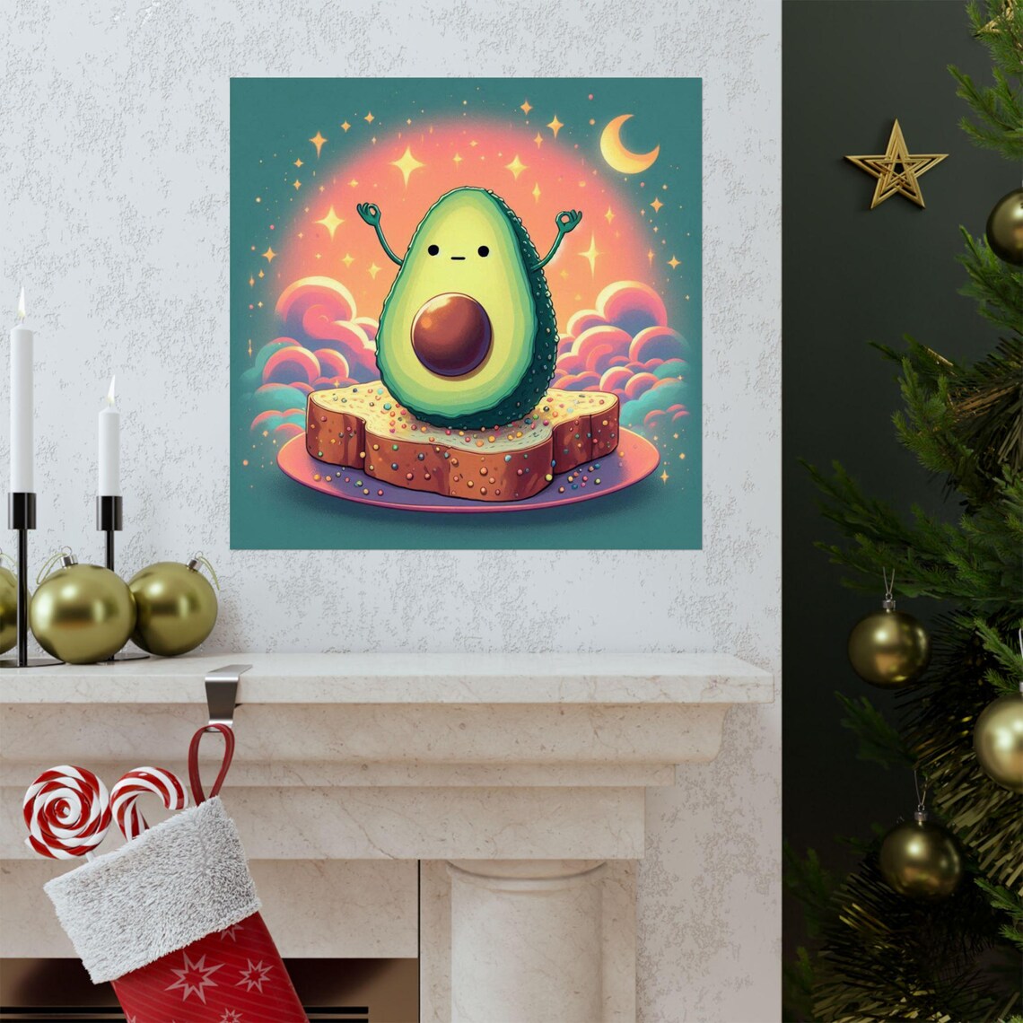 Whimsical Avocado Poster Fun Kitchen Wall Art Cute Decor For Food Lovers Gift For Avocado Enthusiasts Nursery Wall Art - Image 3
