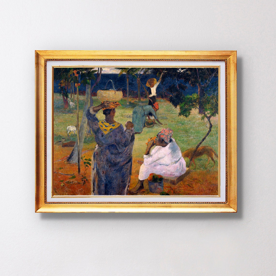 Paul Gauguin Tropical Fruit Harvest Martinique Scene Art Poster