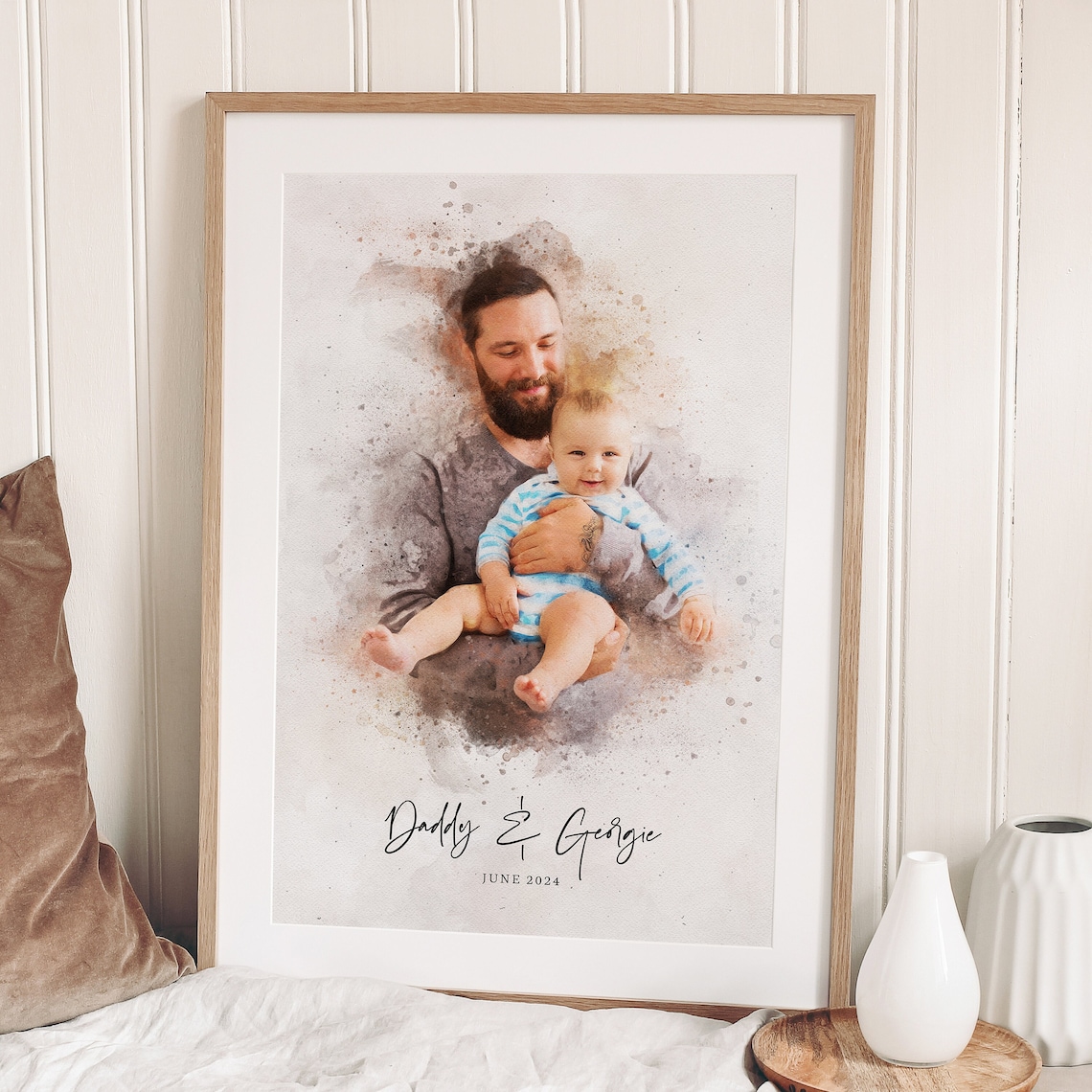 Custom Portrait Family Portrait, Personalised Painting