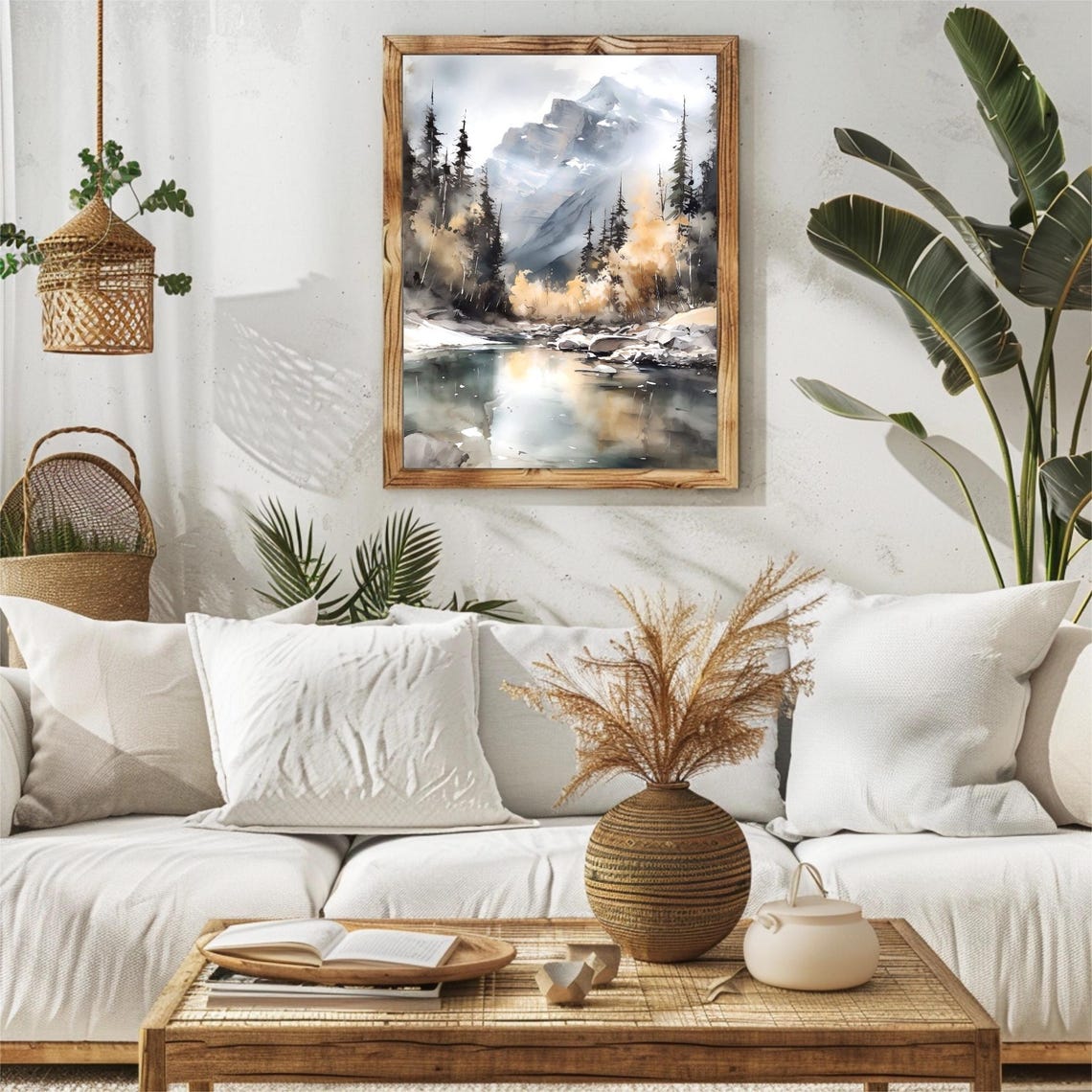 Banff National Park Canada Teal Alpine Lake Snowy Peaks Poster - Image 2