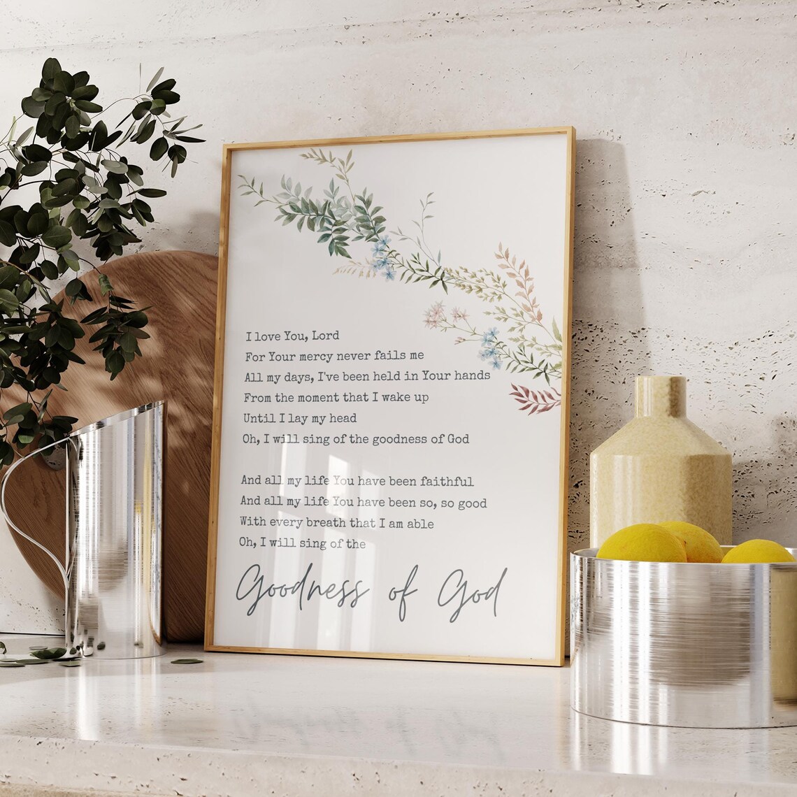 Goodness Of God Lyric Praise Song Poster