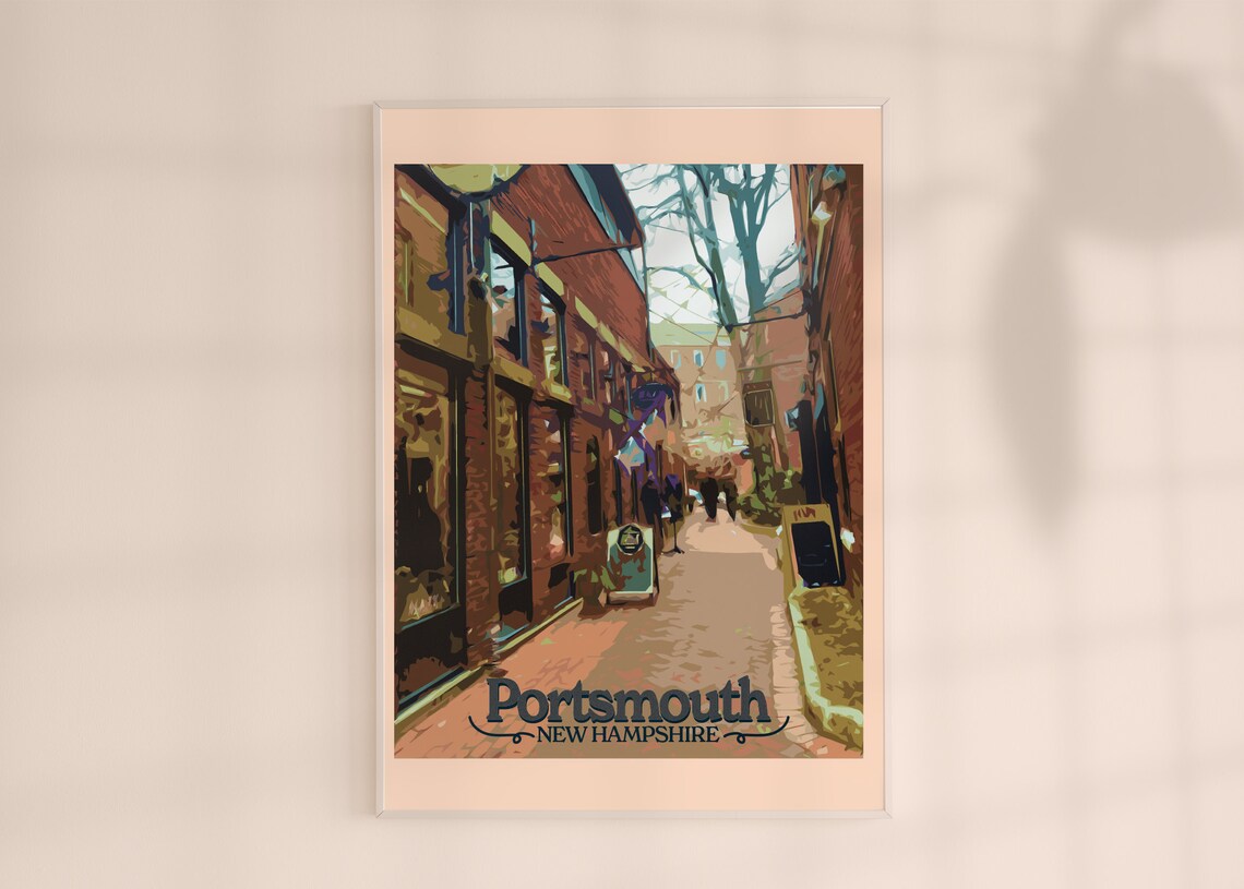 Portsmouth NH New Hampshire Travel Poster Art
