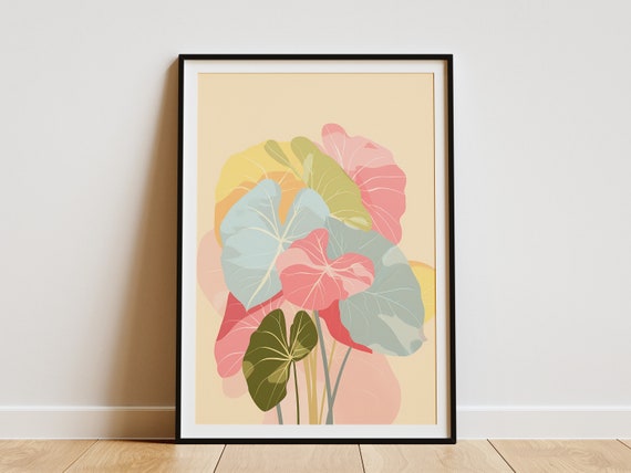 Minimalist Plant Poster Boho Home Decor Tropical Leaf Art Print Nursery Wall Decor