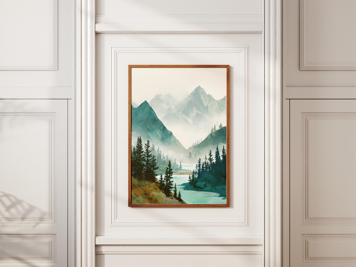 Gates of the Arctic National Park Alaska Misty Mountain Poster - Image 2