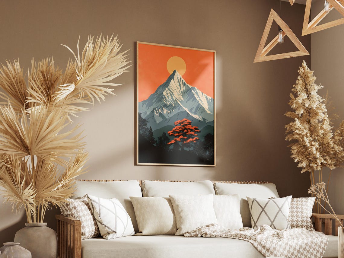 Sagarmatha National Park Nepal Himalaya Snow Peak Sunset Poster - Image 3