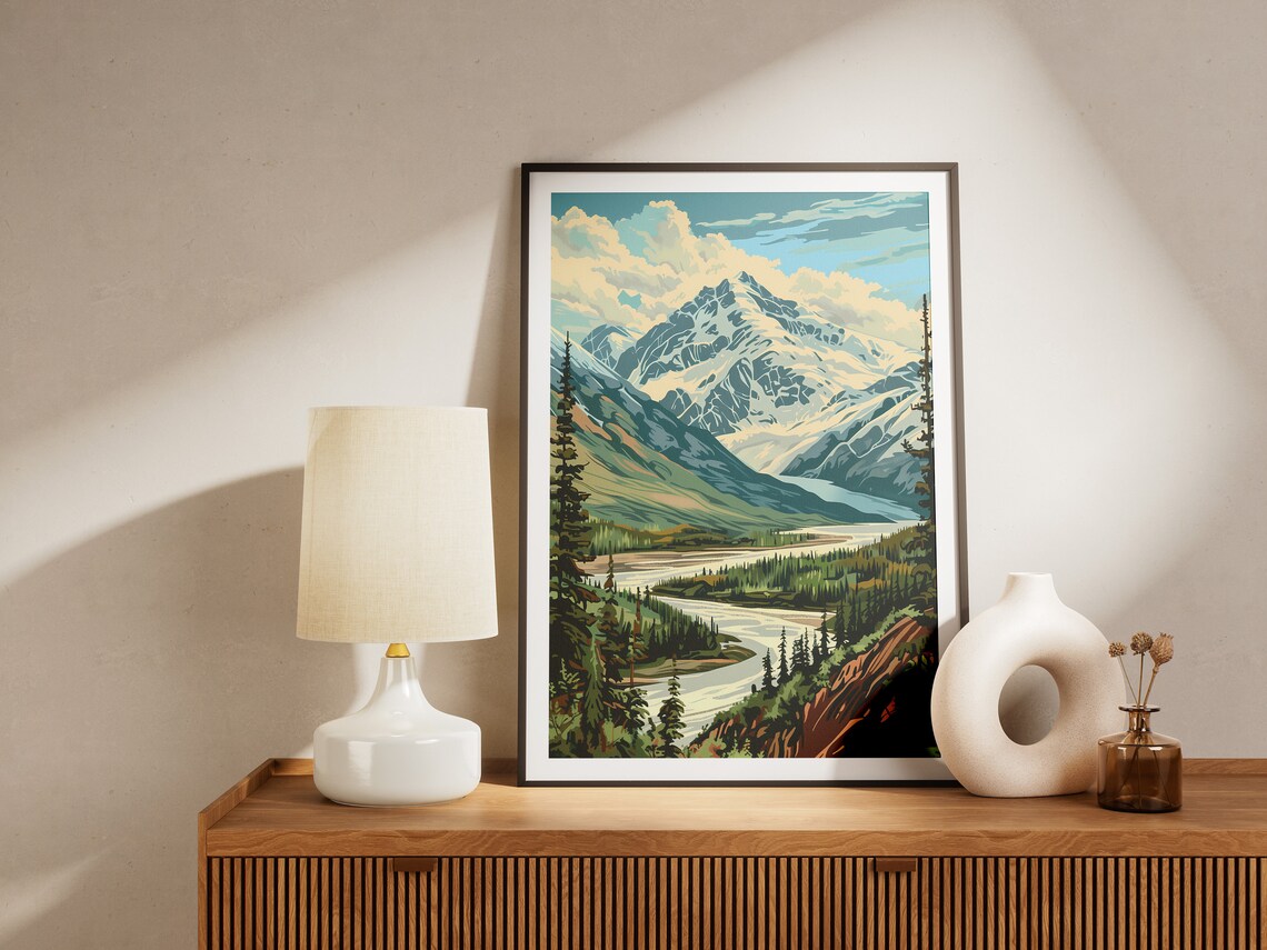 Wrangell St Elias National Park Travel Poster, Alaska - Image 2
