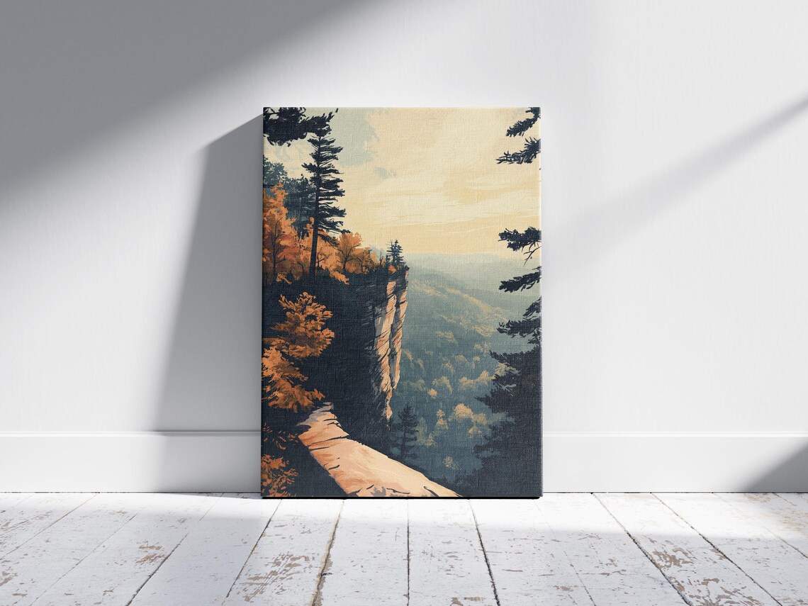 Cuyahoga Valley National Park Ohio Cliff Overlook Autumn Art Poster - Image 2