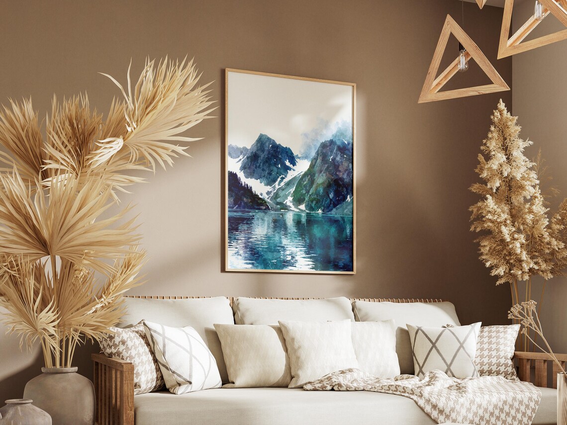 Kenai Fjords National Park Alaska Travel Poster Vintage Style Art Print Mountain Lake Wall Alaskan Landscape Illustration Home Decor - Image 3