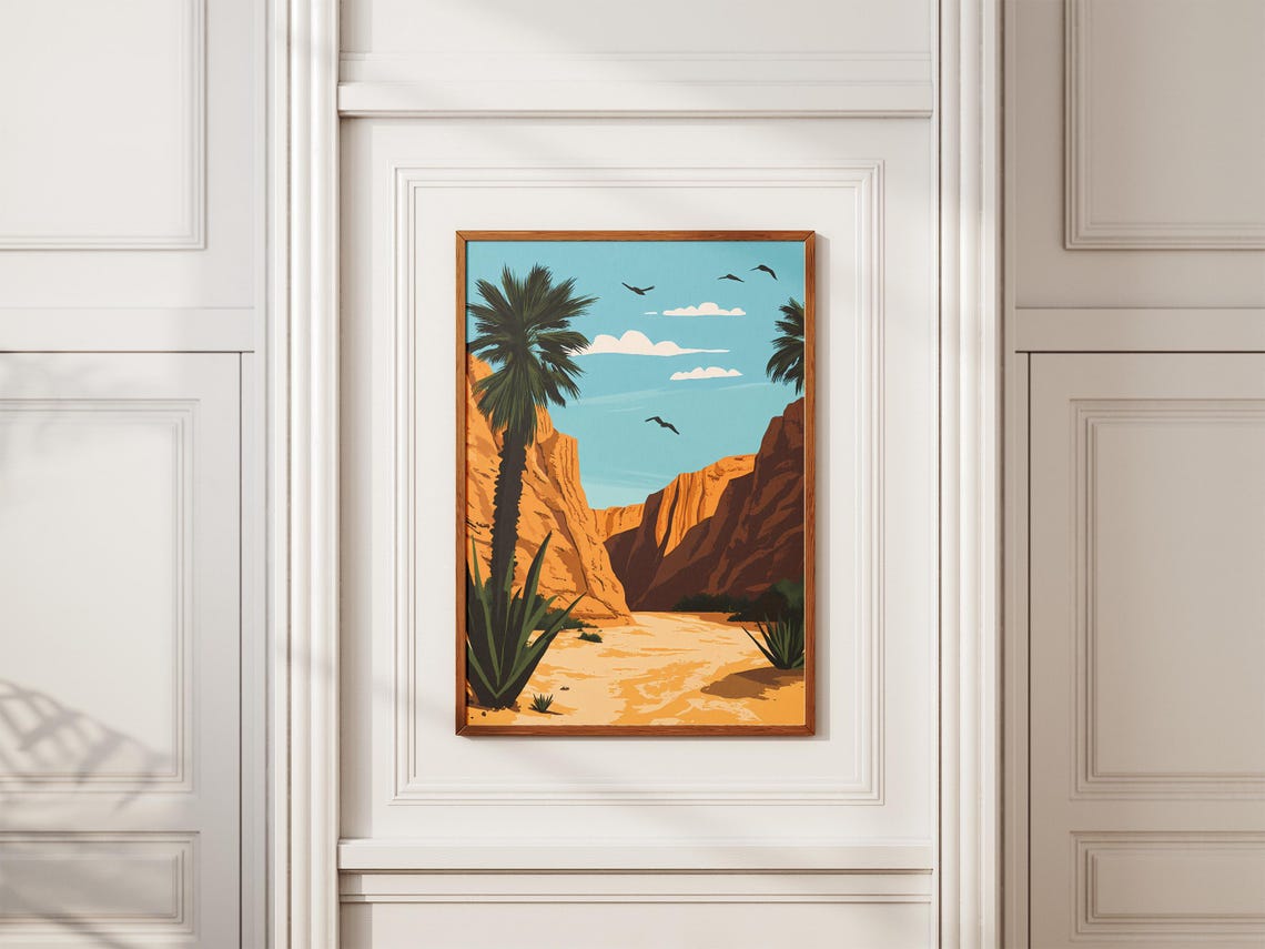 Wadi Alhitan Whale Valley Golden Desert Canyon Palms Egypt Poster - Image 2