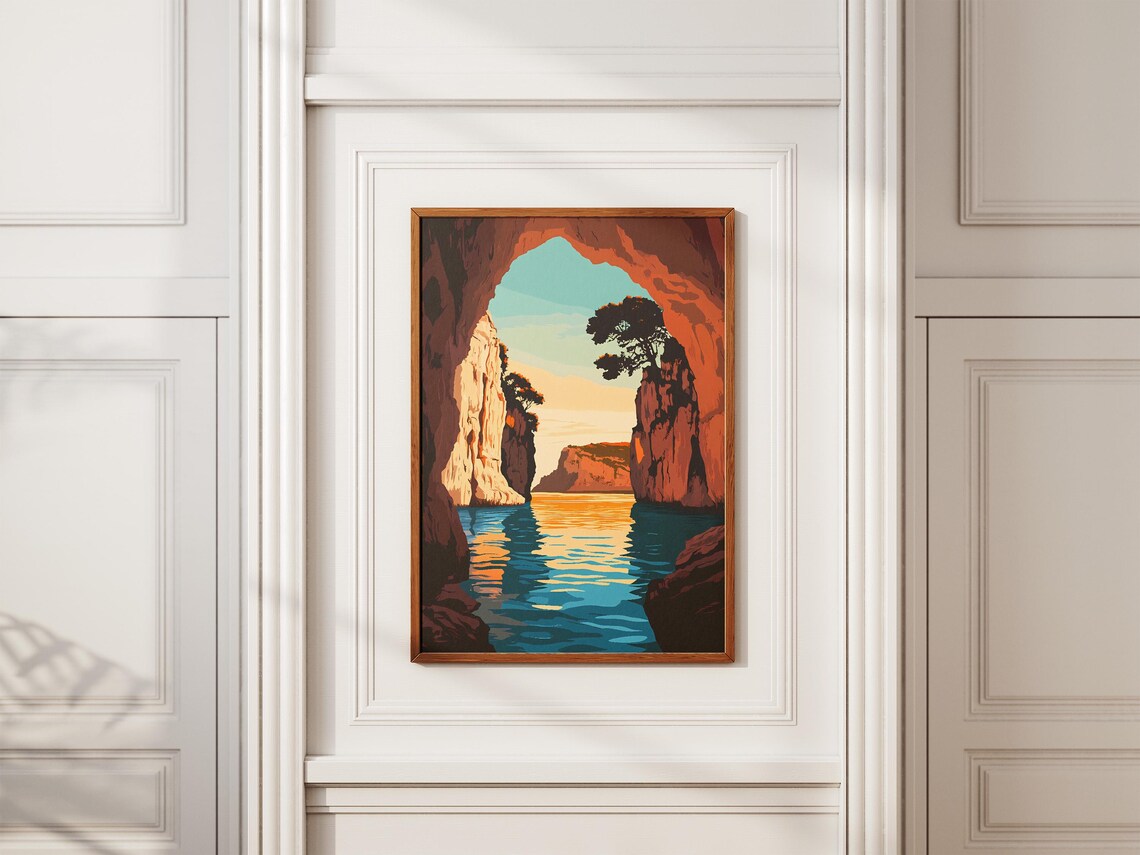 Jeita Grotto Lebanon Travel Poster, Landscape Art - Image 2