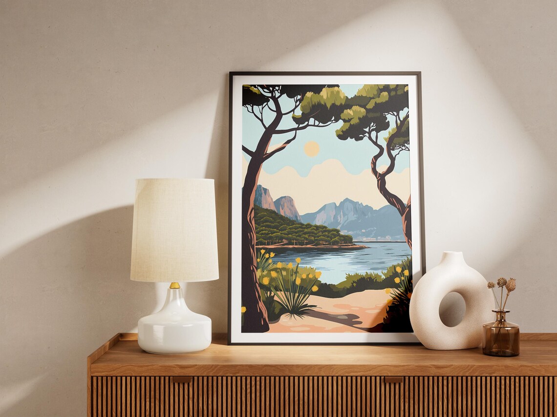 Calanques de Piana France Pine Trees Coastal Bay Travel Poster - Image 5