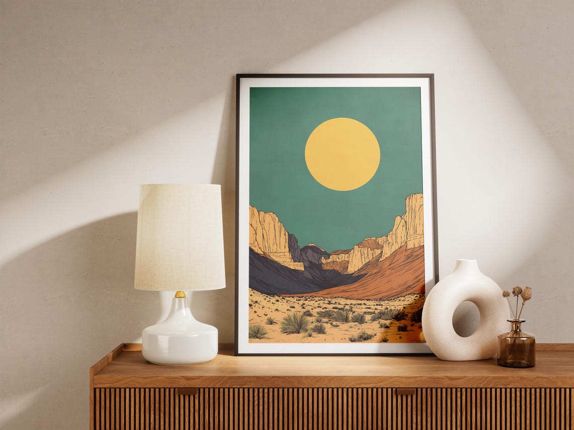 Guadalupe Mountains National Park Sun Over Desert Canyon Poster - Image 4