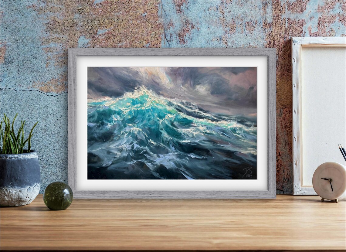 The Concurrence Waves Seascape Art Print