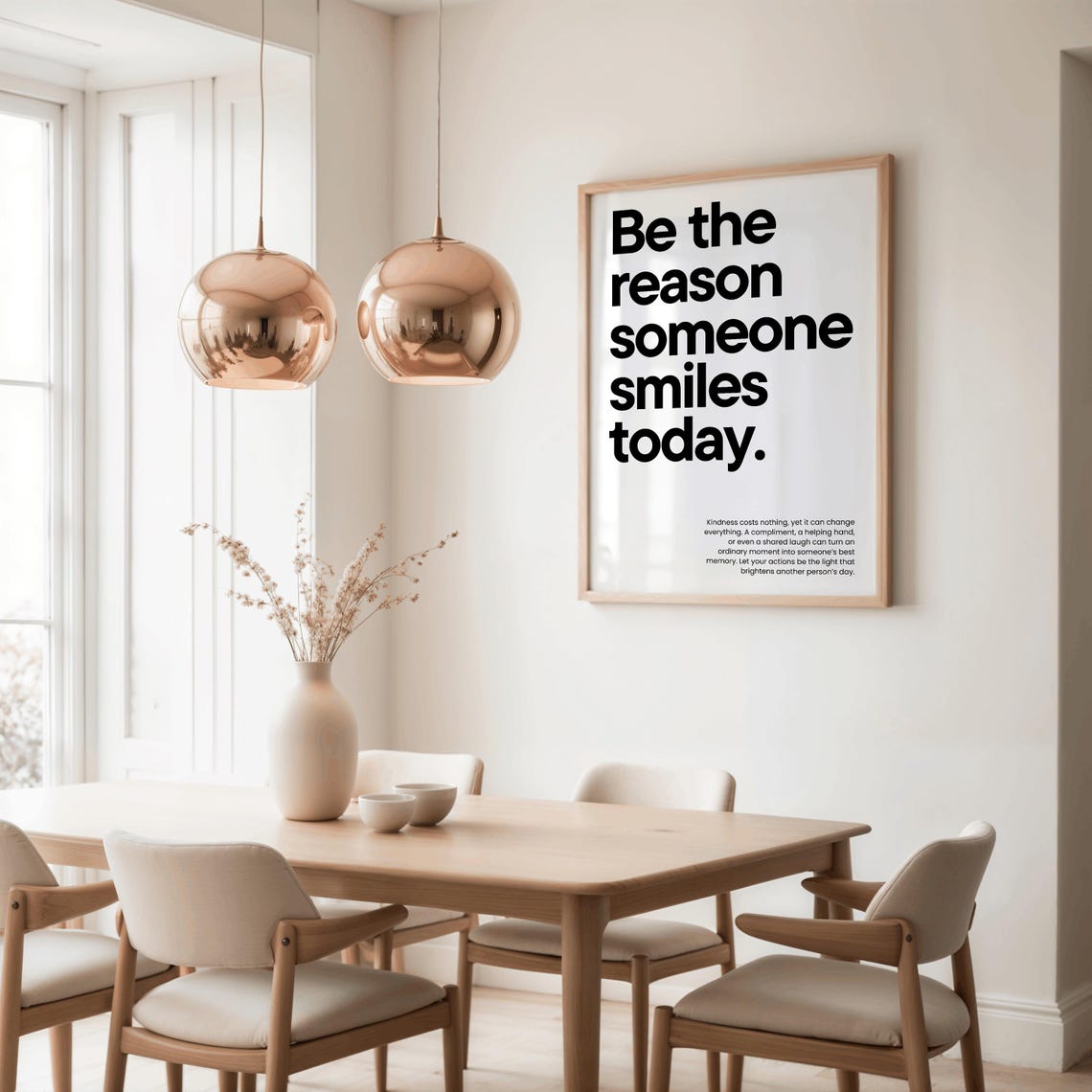 Be The Reason Someone Smiles Today Typography Poster - Image 3