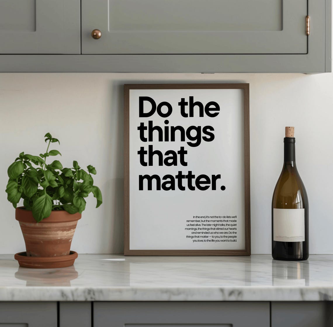 Do The Things That Matter Motivation Poster Retro Black And White Print Quote Inspirational Prints - Image 2