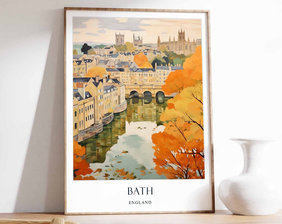 Bath England Travel Poster, Georgian Architecture