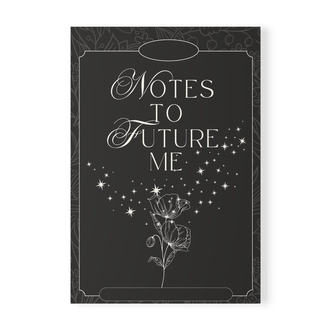 Notes To Future Me Starry Floral Softcover Journal Print Gift - Image 3