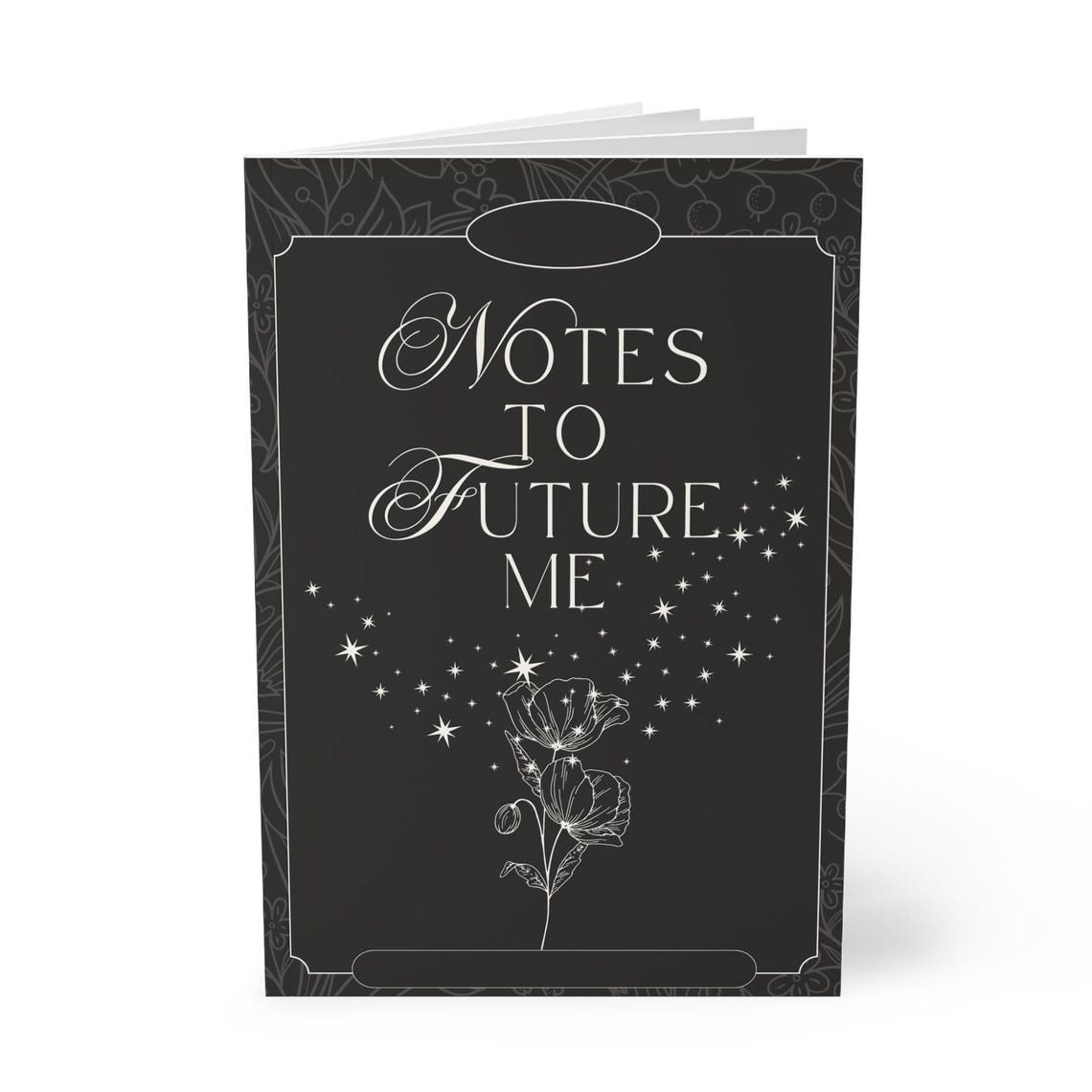 Notes To Future Me Starry Floral Softcover Journal Print Gift