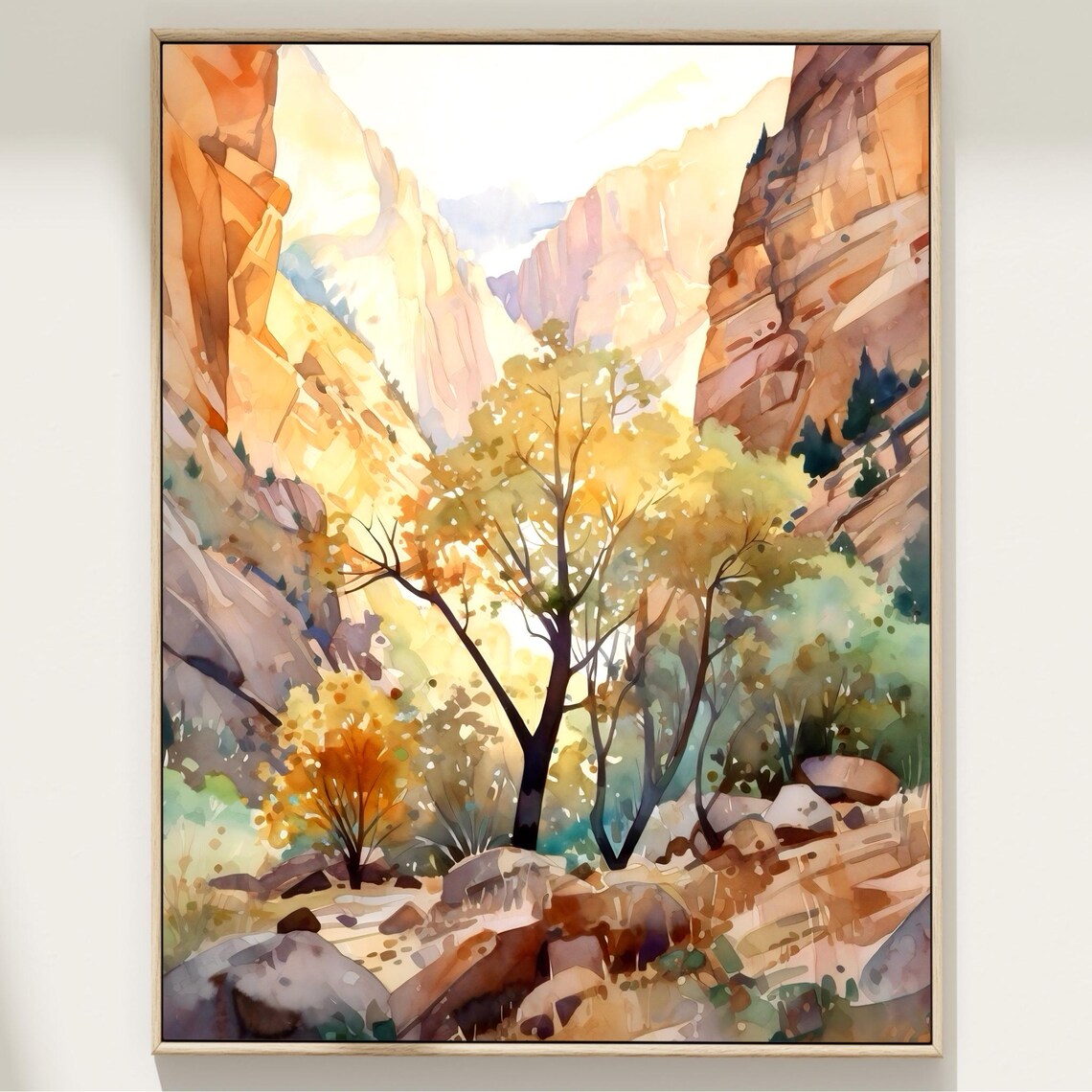 Zion National Park Utah Watercolor Art Print - Image 2