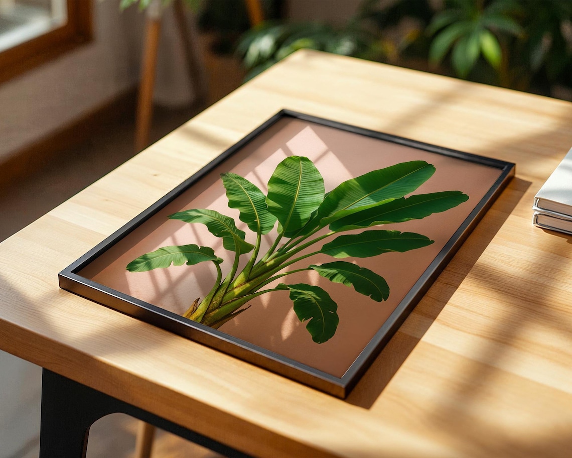 Banana Leaf Minimalist Tropical Plant Poster - Image 4