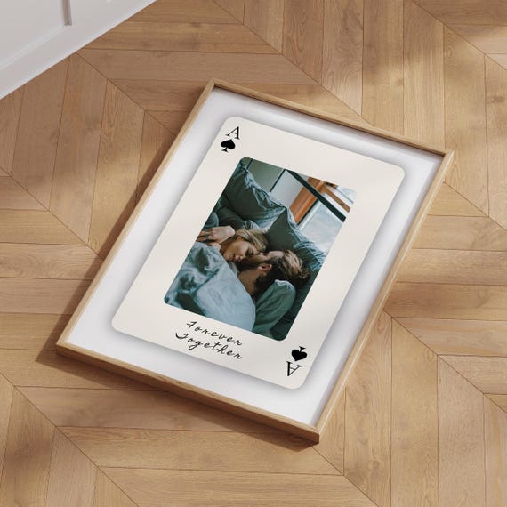 Personalized Playing Card Photo Gift, Art Print