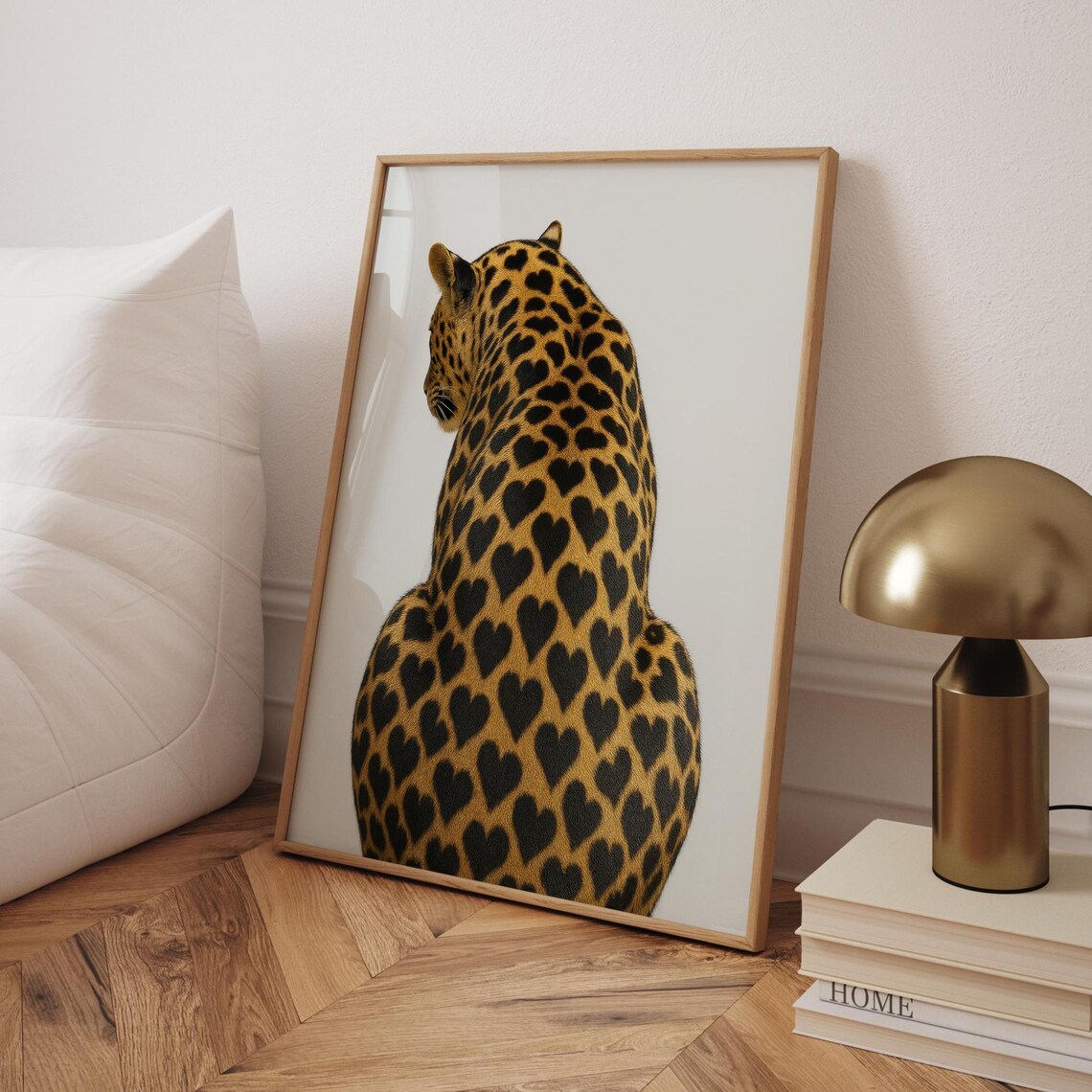 Leopard Heart Print, Modern Safari Decor