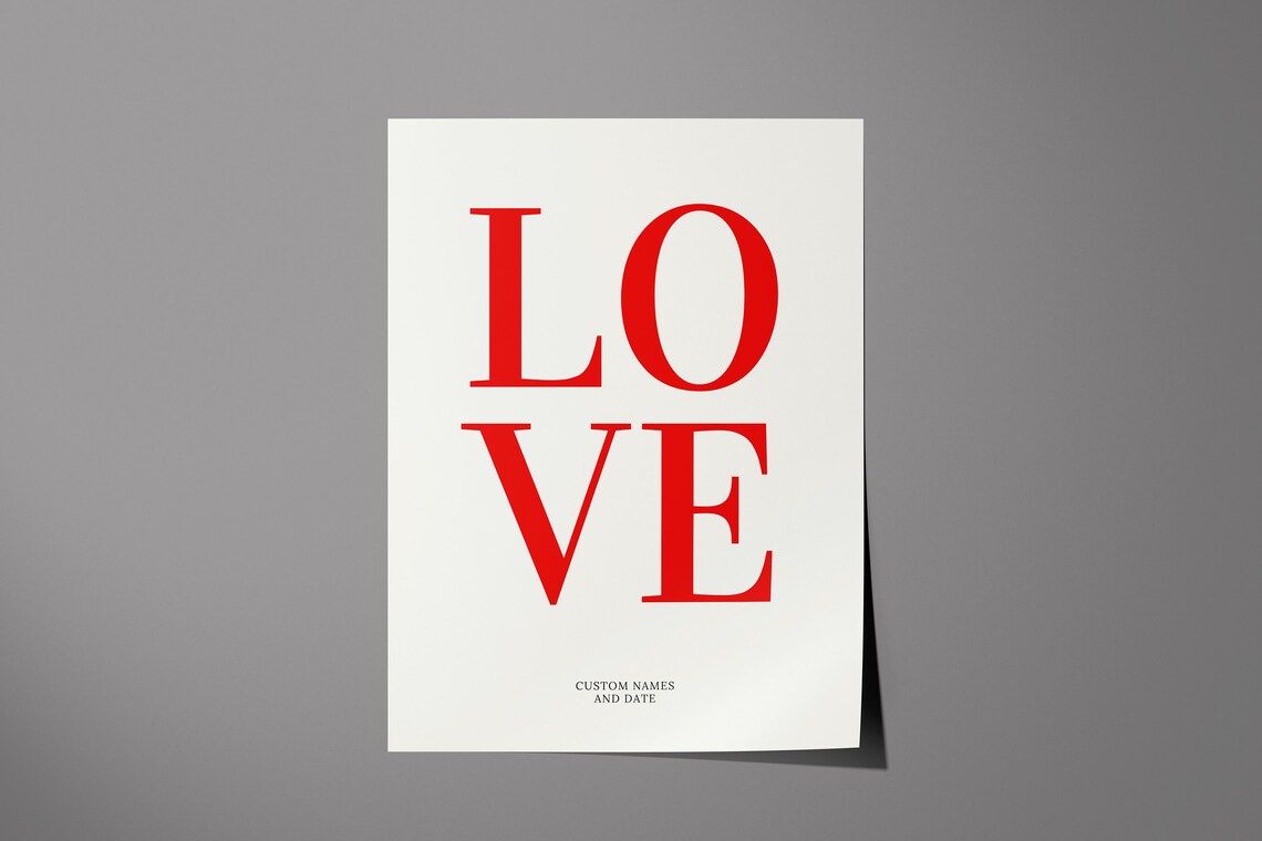 Custom Couple Names And Date, Personalized Love Print - Image 5