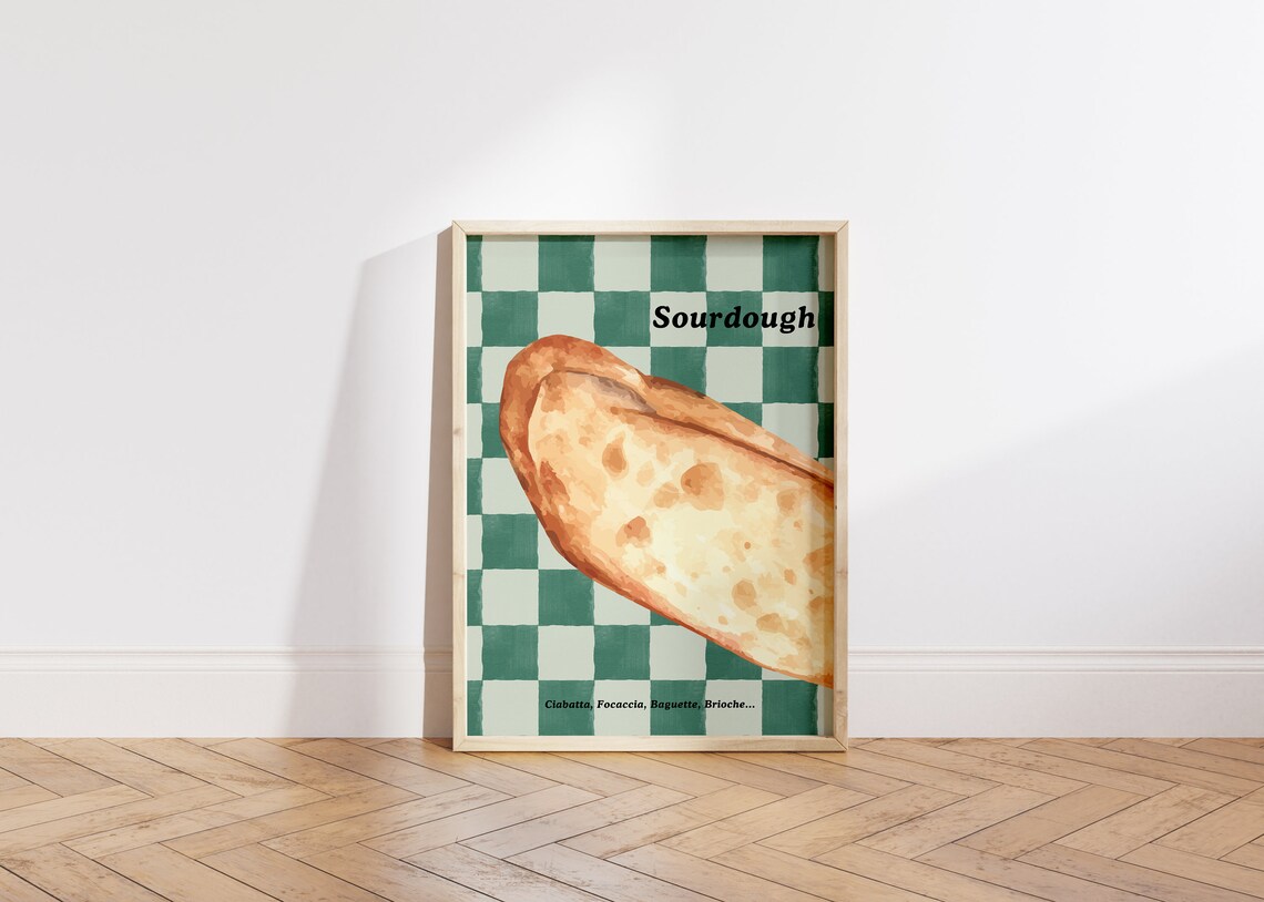 Sourdough Bread, Vintage Kitchen Decor Art Print - Image 4