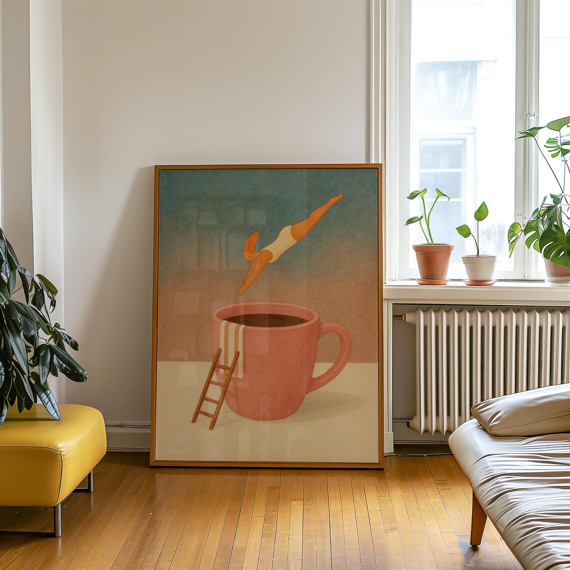 Coffee Diver - Surreal Coffee Poster, Good Morning - Image 5