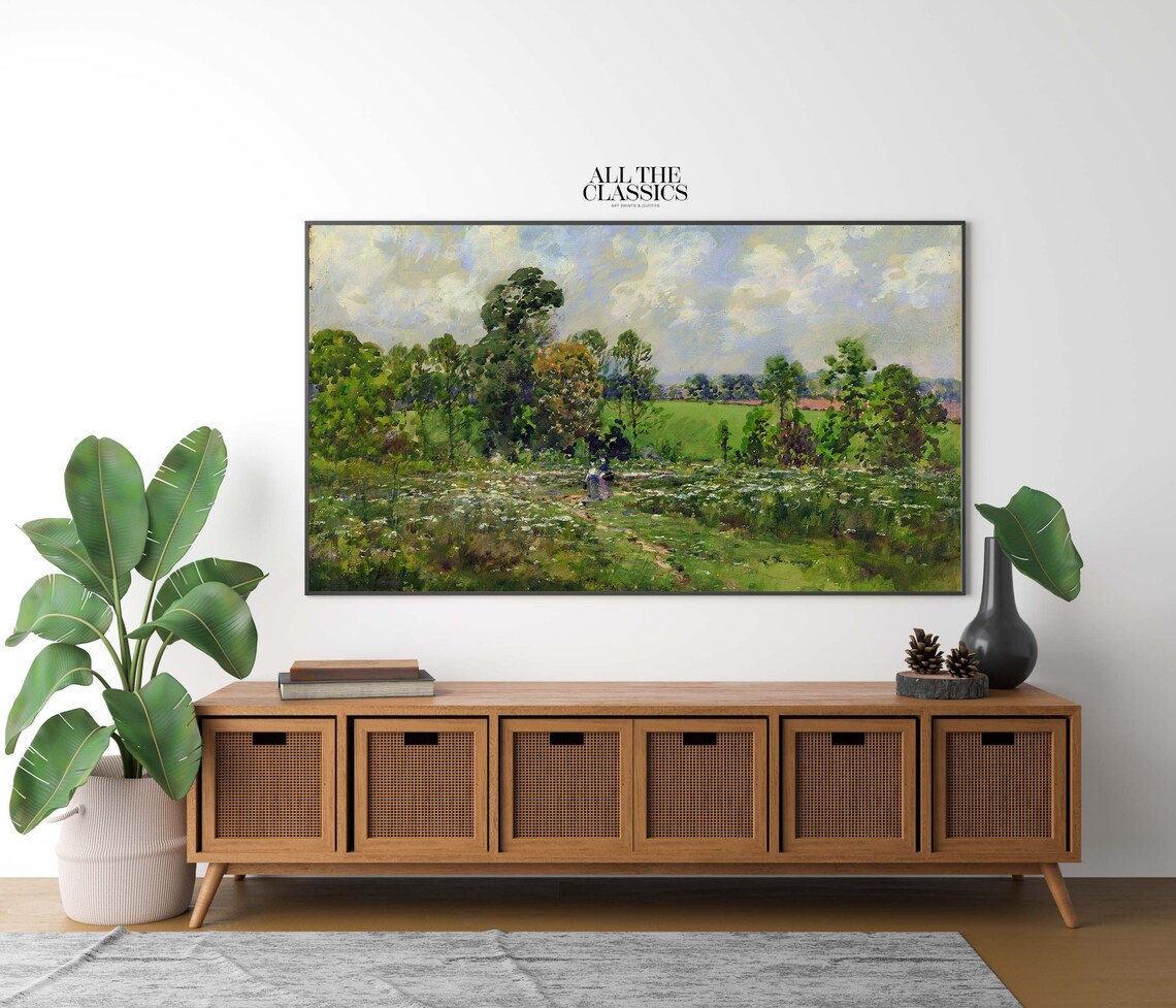 William Henry Holmes Flowery Meadow Spring Landscape Green Pastoral Poster - Image 2