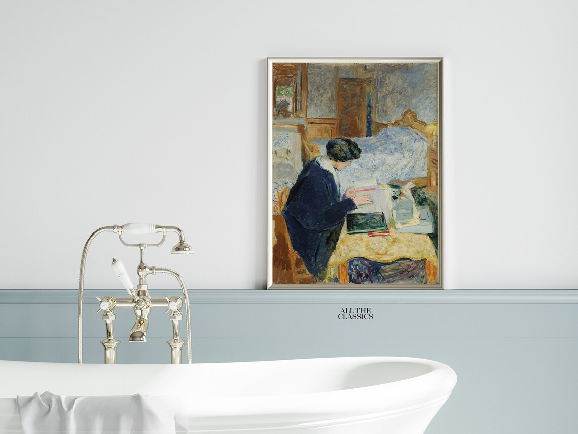 Lucy Hessel Reading, Vintage Post-Impressionist Portrait - Image 2