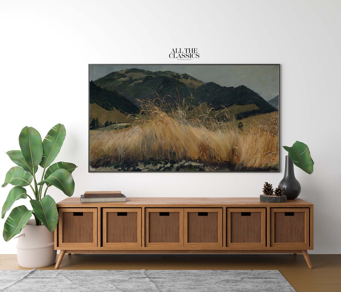 Rye Field in the Jura, Vintage Landscape Art Print - Image 2
