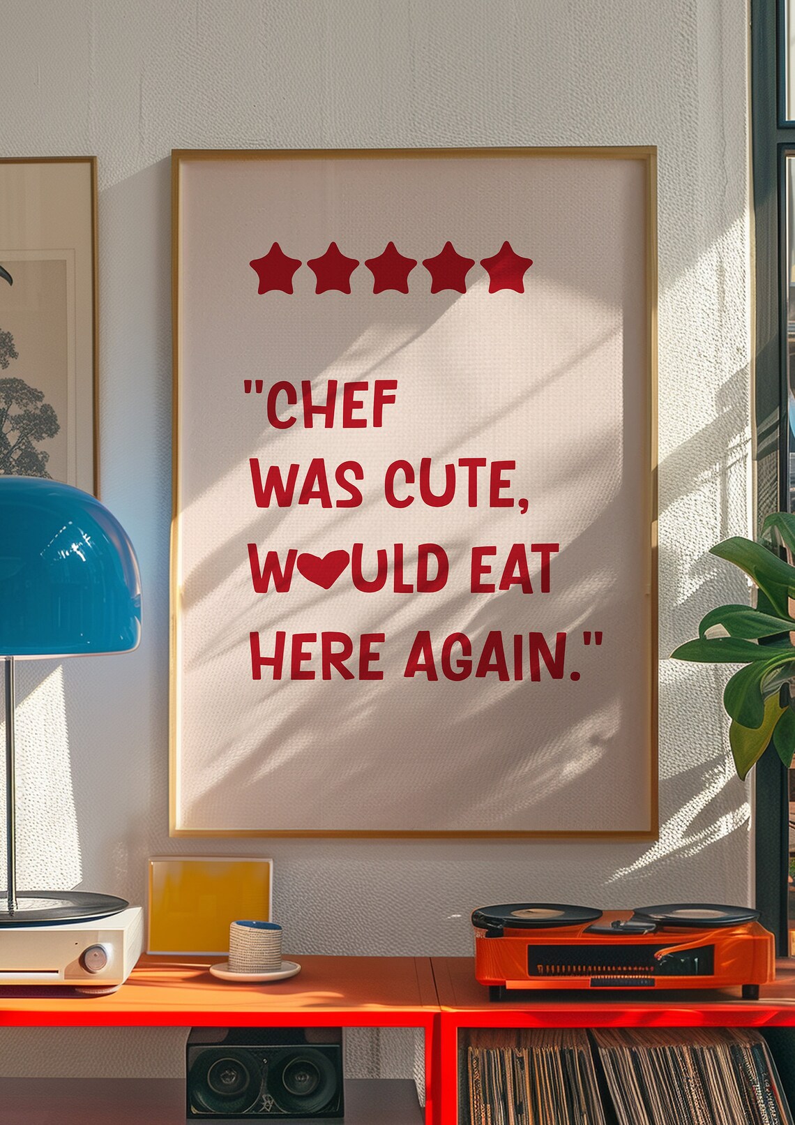 Chef Was Cute Print, Maximalist Kitchen Poster - Image 3