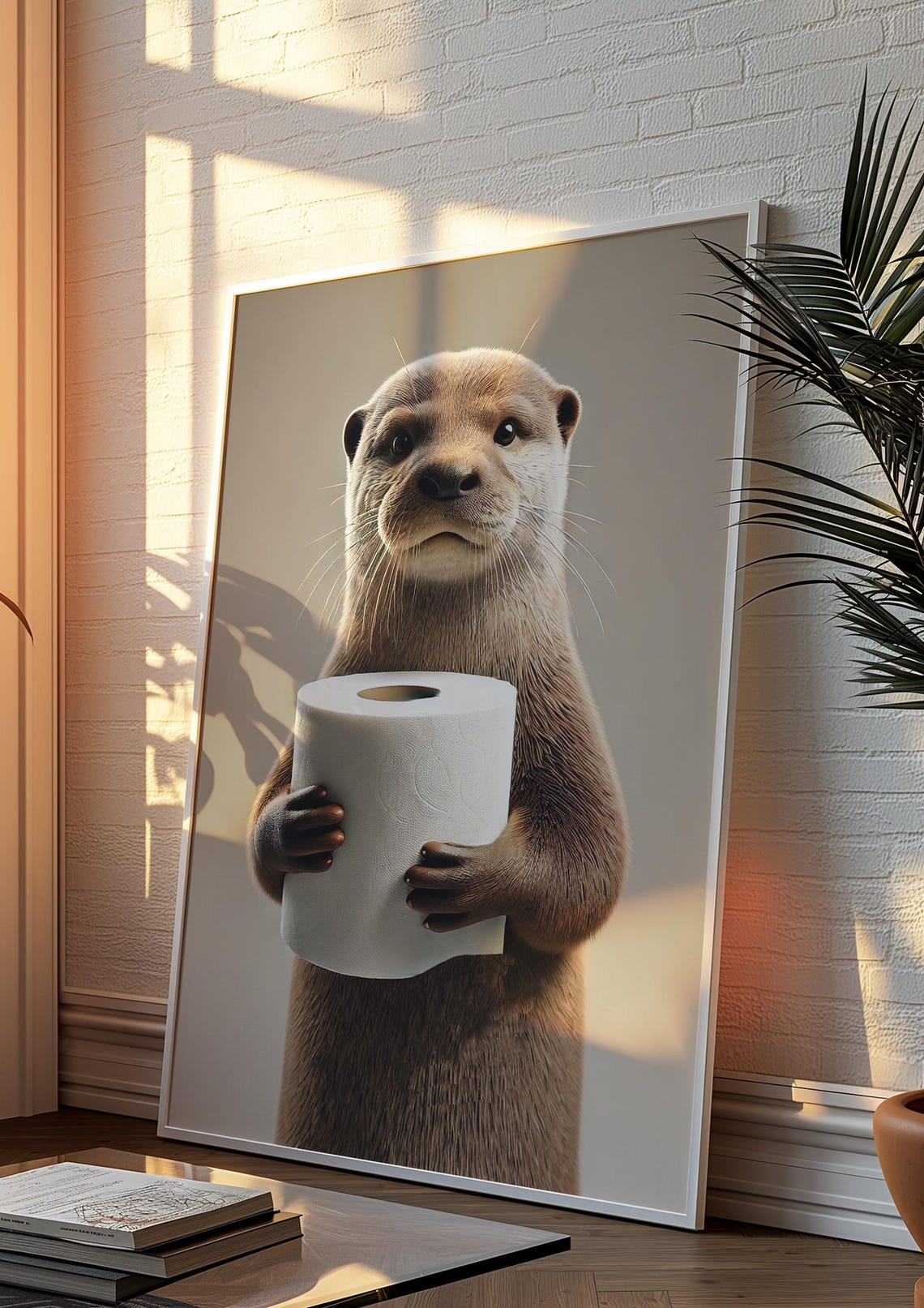Otter Poster, Maximalist Bathroom Wall Art - Image 4