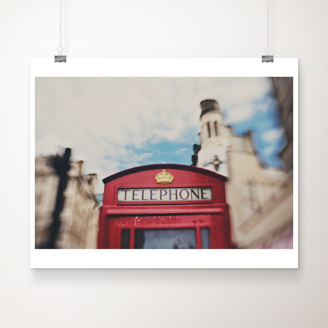 London Red Telephone Box Iconic British Street Photography Print