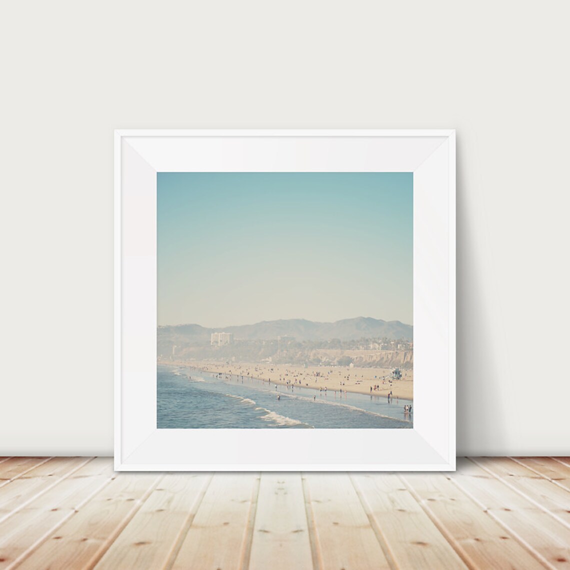 Santa Monica Aerial Beach Photograph, West Coast