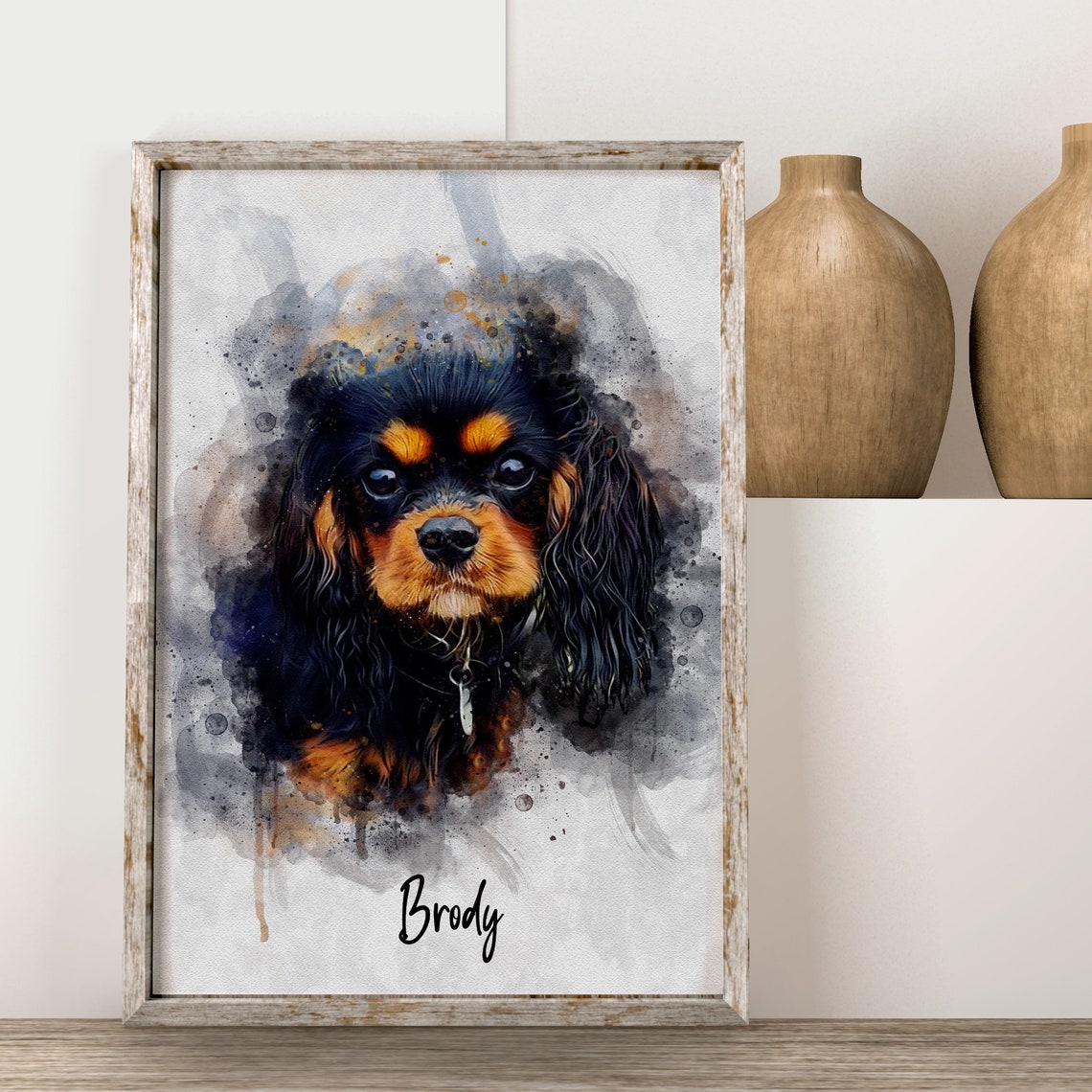 Mothers Day Watercolor Art Portrait From Photo Unique Mothers Day Gift For Mom Sister Daughter Auntie Grandma Family Illustration Wall Art - Image 2