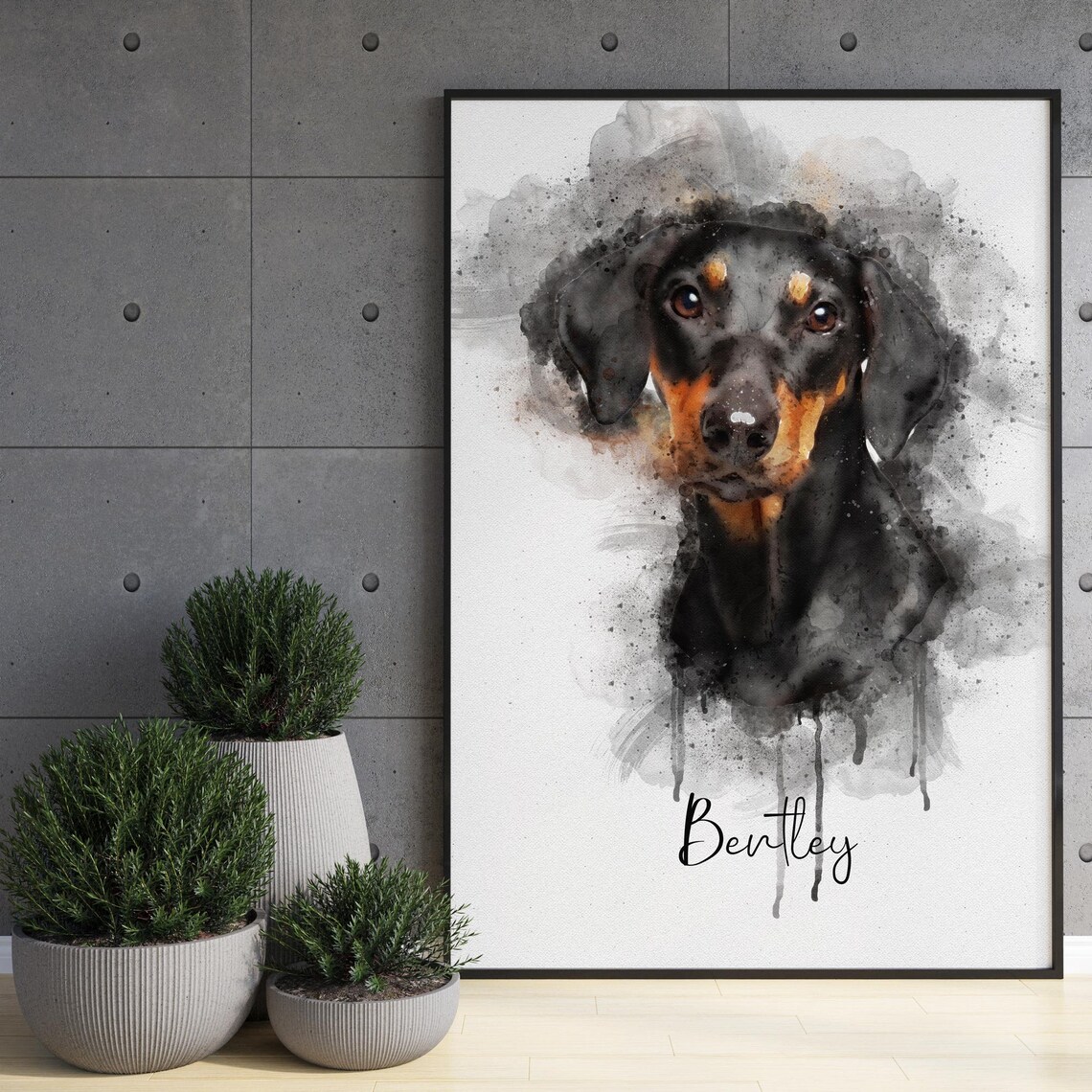 Golden Cocker Spaniel Watercolour Pet Portrait Named Charlie Poster - Image 3