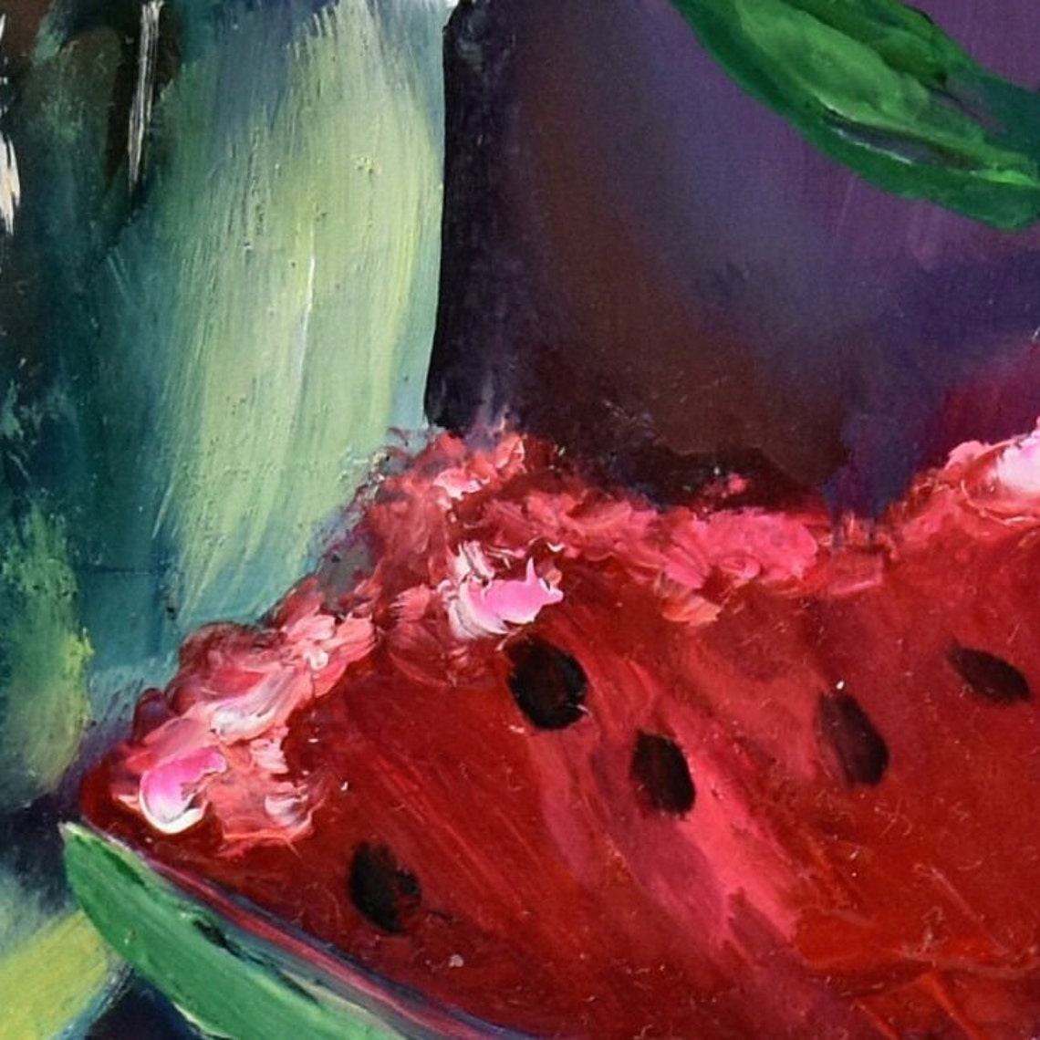 Pink Roses Art Small Wall Art Still Life Painting Pink Floral Wall Art Roses In A Glass Vase Kitchen Still Life Floral Oil Painting Food - Image 2